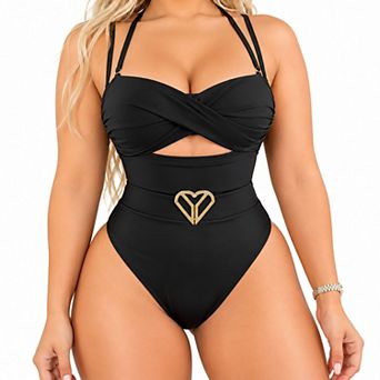 YAHAIRA Women's Swimsuit Tummy Control One-Piece Full Coverage Beachwear