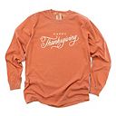 Hallmark - Happy Thanksgiving Cursive - Women's Garment Dyed Long ...