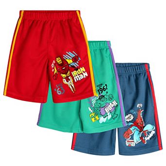 Marvel Avengers 3-Pack Athletic Mesh Shorts