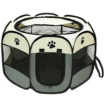 Dog Playpen, Portable Cat Playpen Crate Indoor for Dogs Cats Rabbits