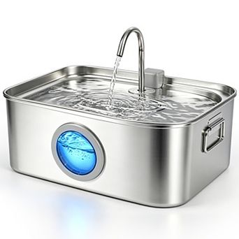 Stainless Steel Pet Water Fountain, 12L Automatic Cat Water Fountain Dog Water Dispenser