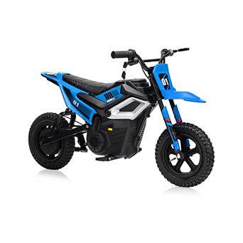 24V 350W Electric Dirt Bike 12 inch Fat Tire 13.7 MPH Rear Suspension for Kids