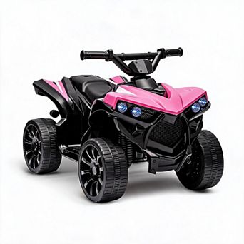 6V Electric Ride On ATV Quad with 1.8 MPH Safe Speed for Toddlers Ages 3 and Up
