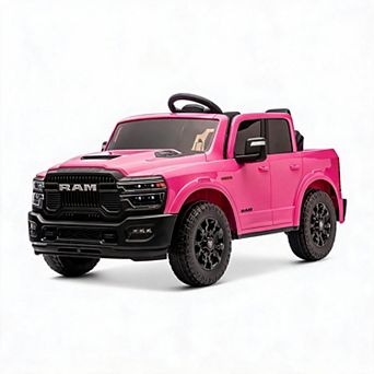 Licensed RAM 2500 24V Electric Ride On Truck 2 Seater with Remote Control 3 Speeds for Kids