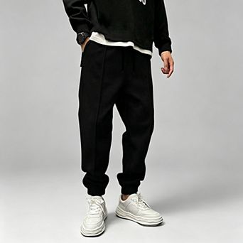 Men's Casual Fleece Jogger Pants Loose Fit Drawstring Sweatpants