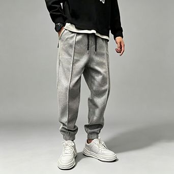 Men's Casual Fleece Jogger Pants Loose Fit Drawstring Sweatpants