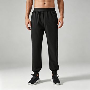 Men's Quick-Dry Athletic Joggers Lightweight Stretch Running Pants with Drawstring Waist