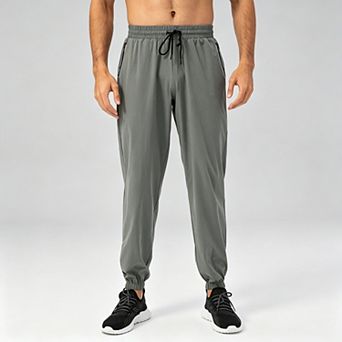 Men's Quick Dry Athletic Joggers Lightweight Stretch Sweatpants with Zipper Pockets