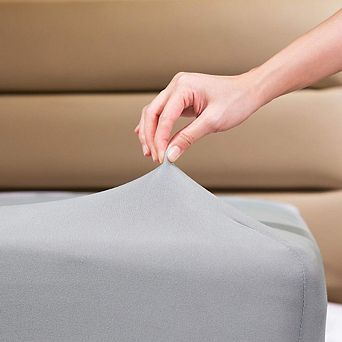 King Fitted Sheet, Stretch Micro-Knit Wrinkle-Free Bedding