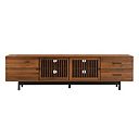 Whisen TV Console Media Stand With Sliding Doors, Soft-Closing Hinges ...