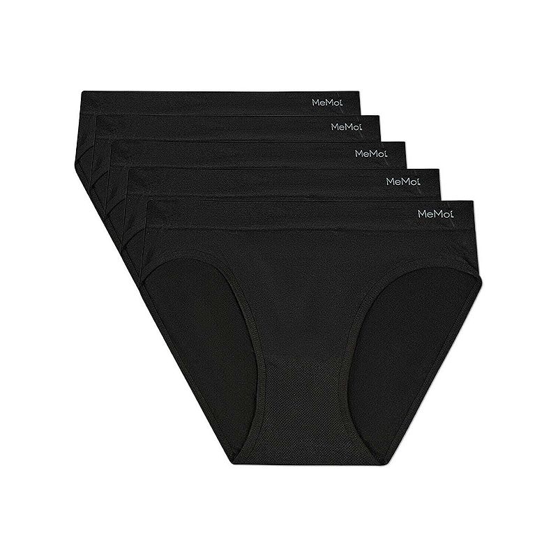 5 Pair Women's Seamless Tag-Free Bikini Panties - Stripes, Solids, Heathers