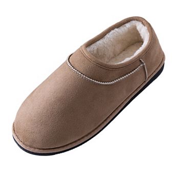 Roxoni Women's Faux-Suede Sherpa-Lined Full-Back House Slip-On Venetian Slippers