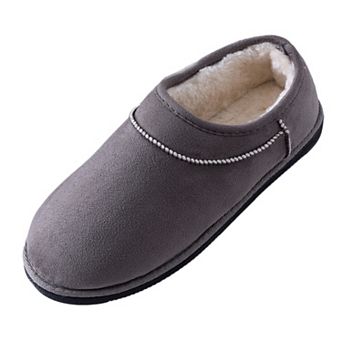Roxoni Women's Faux-Suede Sherpa-Lined Full-Back House Slip-On Venetian Slippers