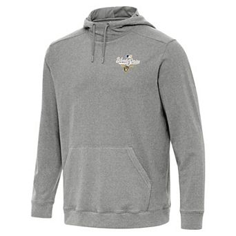 Men's Antigua Milwaukee Brewers World Series Participant 2026 Gray Cloud Pullover Hoodie