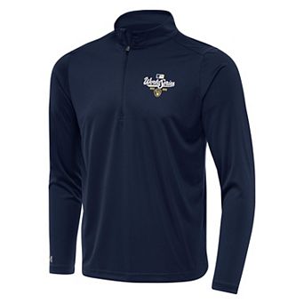 Men's Antigua Milwaukee Brewers World Series Participant 2026 Navy Tribute 1/4 Zip Pullover