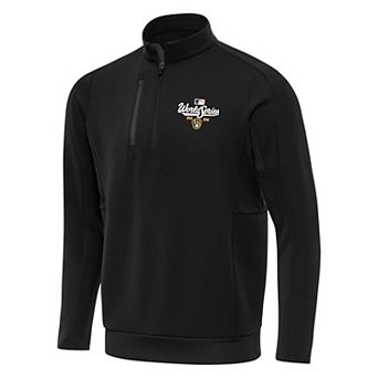 Men's Antigua Milwaukee Brewers World Series Participant 2026 Black Generation 1/4 Zip Pullover