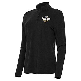 Women's Antigua Milwaukee Brewers World Series Participant 2026 Black Bright 1/4 Zip Pullover