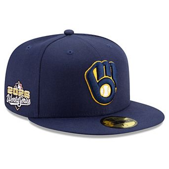 Men's New Era Navy Milwaukee Brewers 2026 World Series Side Patch 59FIFTY Fitted Hat