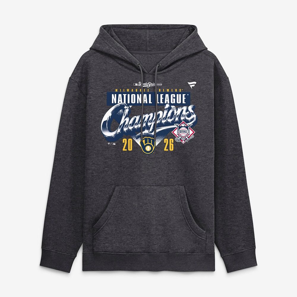 Men's Fanatics Heather Charcoal Milwaukee Brewers 2026 National League ...