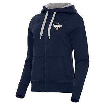 Women's Antigua Milwaukee Brewers World Series Participant 2026 Navy Victory Full Zip Hoodie
