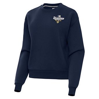 Women's Antigua Milwaukee Brewers World Series Participant 2026 Navy Victory Crewneck