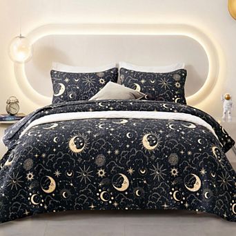Geometric Pattern Quilt Set Soft Durable All Season Bedding