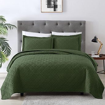 Geometric Pattern Quilt Set Soft Durable All Season Bedding