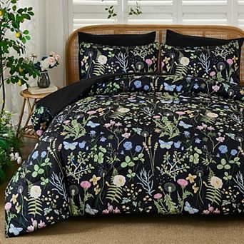 5 pc Farmhouse Floral Bed In A Bag Bedding Set All Season Soft Comfort