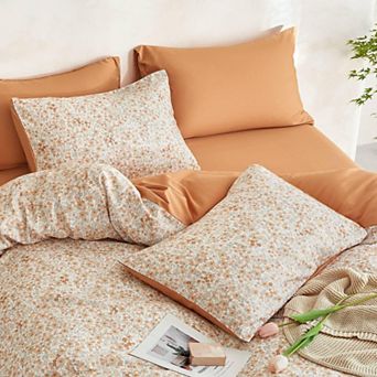 Cute Floral Vintage Aesthetic 5 pc Bedding Comforter Set For Women Teens