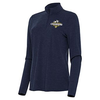 Women's Antigua Milwaukee Brewers League Champs 2026 Bright 1/4 Zip Pullover