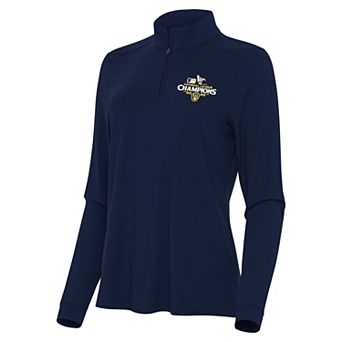 Women's Antigua Milwaukee Brewers League Champs 2026 Intent 1/4 Zip Pullover