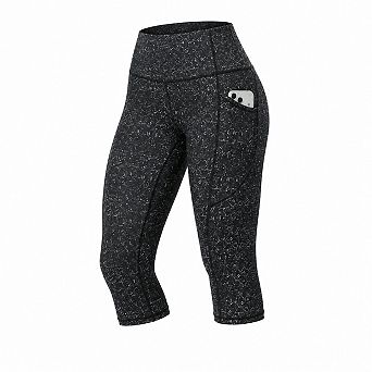 Women's High Waisted Tummy Control Yoga Capris With Pockets Workout Leggings