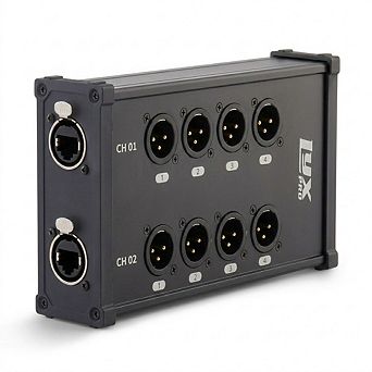 LyxPro 8-Channel Dual Input 3-Pin XLR Breakout, Male to RJ45 Ethercon for Stage, Studio