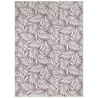 WRG Home Palm Leaf Machine Washable Non-Slip Indoor Area Rug