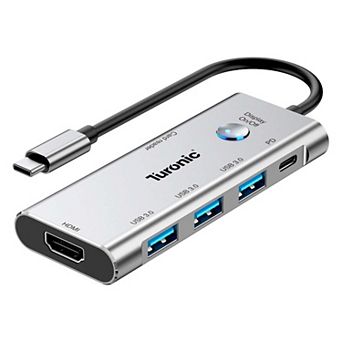 Turonic BYL-2425 USB-C Hub 7-in-1 with 100W PD, HDMI 4K@60Hz, 3 USB 3.0 5Gbps, SD/MicroSD Reader