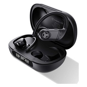 Treblab X4 Wireless Earbuds with Earhooks - 253H Battery, ENC Mic, Bluetooth 5.4, IPX5 Waterproof