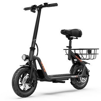 5TH WHEEL T20PRO Electric Scooter with Seat and Carry Basket - 450W, 20 Mile Range, 265 lbs Capacity