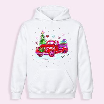 Merry Truck Hoodie Sweatshirt