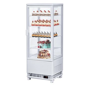 Commercial Countertop Pastry Display Refrigerator 3.5 Cu.Ft, Double-Layer Glass