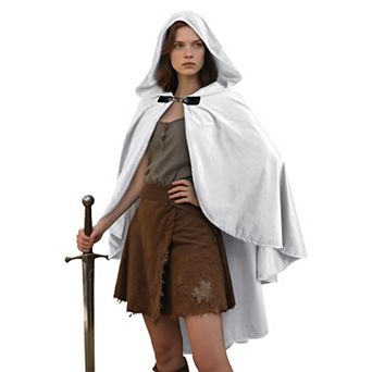 Adult Medieval Renaissance Velvet Hooded Cape Cosplay Costume
