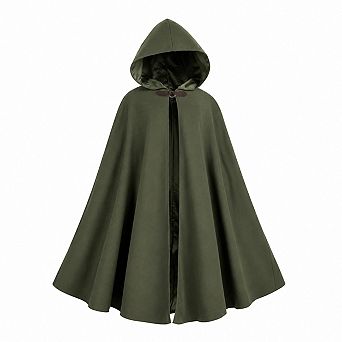 Womens Renaissance Medieval Hooded Cloak Cosplay Costume