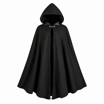 Velvet Medieval Hooded Cloak Costume Cosplay Daily Wear Halloween
