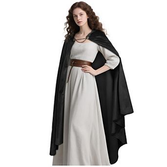 Velvet Medieval Hooded Cloak Renaissance Cape Cosplay Costume