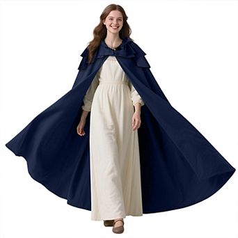 Medieval Hooded Renaissance Wizard Cape For Ren Faire Cosplay