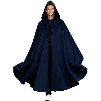 Unisex Medieval Renaissance Hooded Cape Cosplay Costume For Events