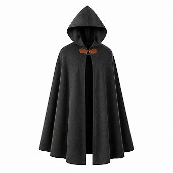 Medieval Renaissance Hooded Velvet Cape Unisex LARP Cosplay Cloak