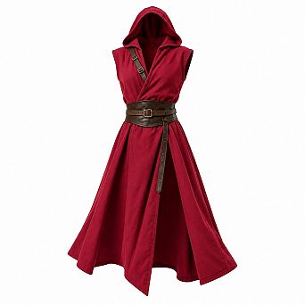 Women's Renaissance Hooded Cape Cosplay Medieval LARP Costume