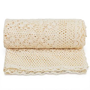 Boho Crochet Blanket Vintage Lace Handmade Cotton Home Decor