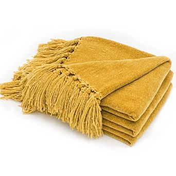 Super Soft Breathable Chenille Throw Blanket For Couch Bed Home Decor