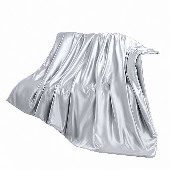 Silky Satin Throw Blanket Soft Wrinkle Free Multipurpose Easy Care